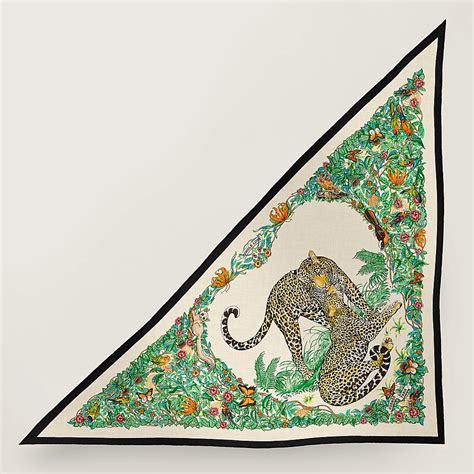 hermes giant triangle scarf|jungle love giant triangle scarf.